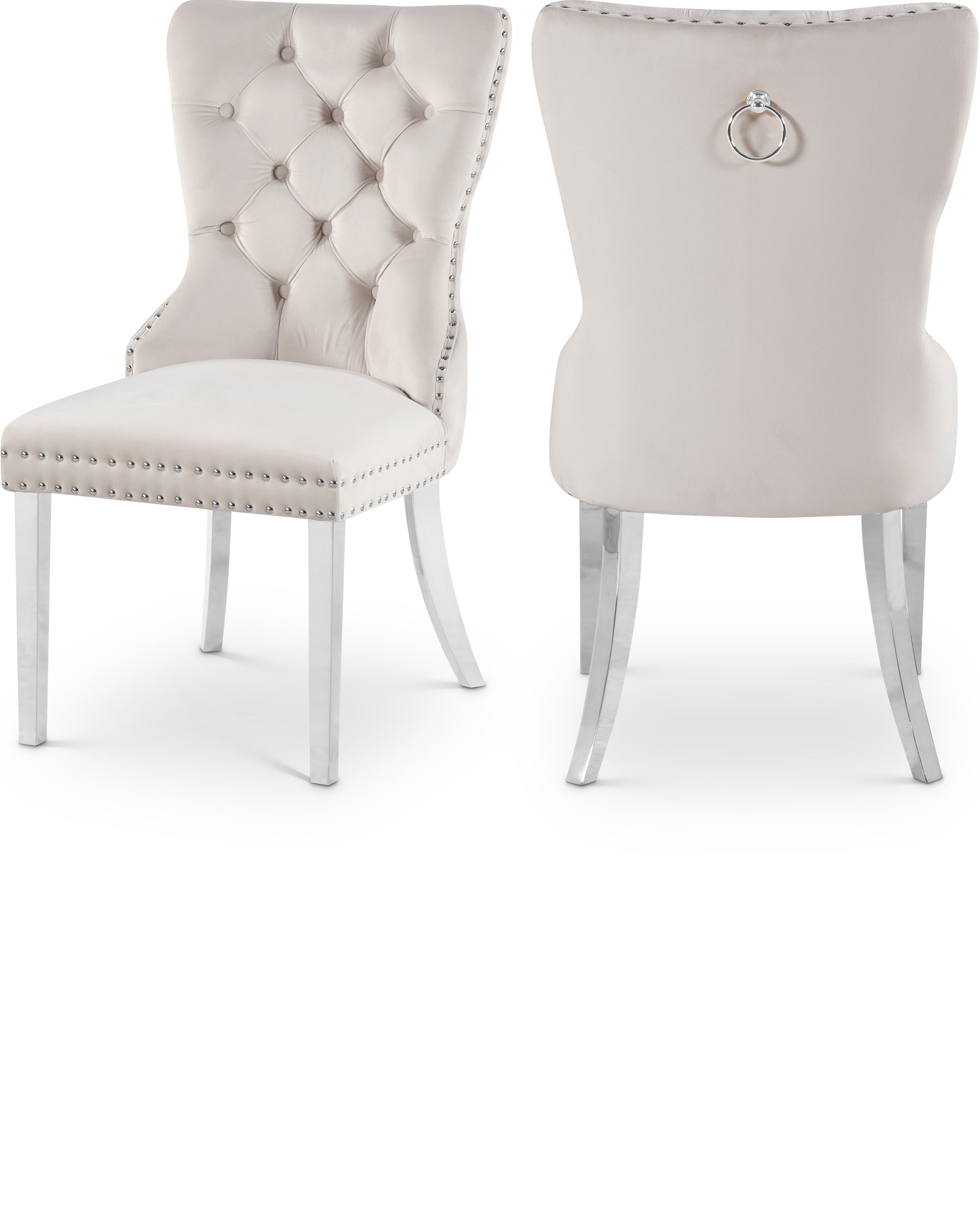 Carmen Cream Velvet Dining Chair