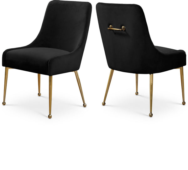 Owen Black Velvet Dining Chair