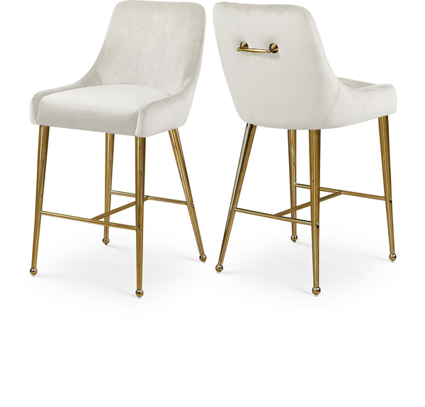 Owen Cream Velvet Stool