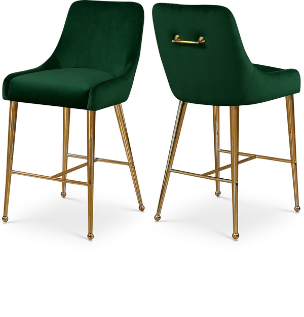 Owen Green Velvet Stool