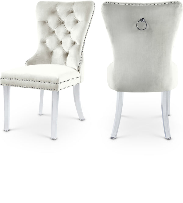 Miley Cream Velvet Dining Chair