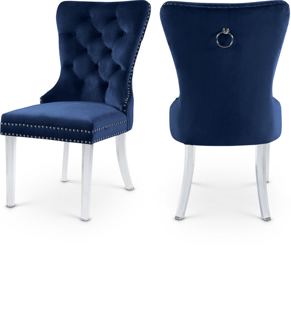 Miley Navy Velvet Dining Chair