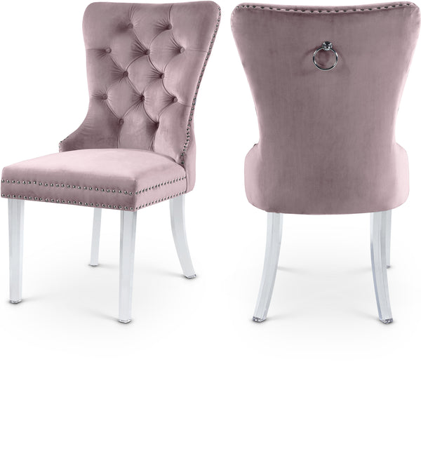 Miley Pink Velvet Dining Chair