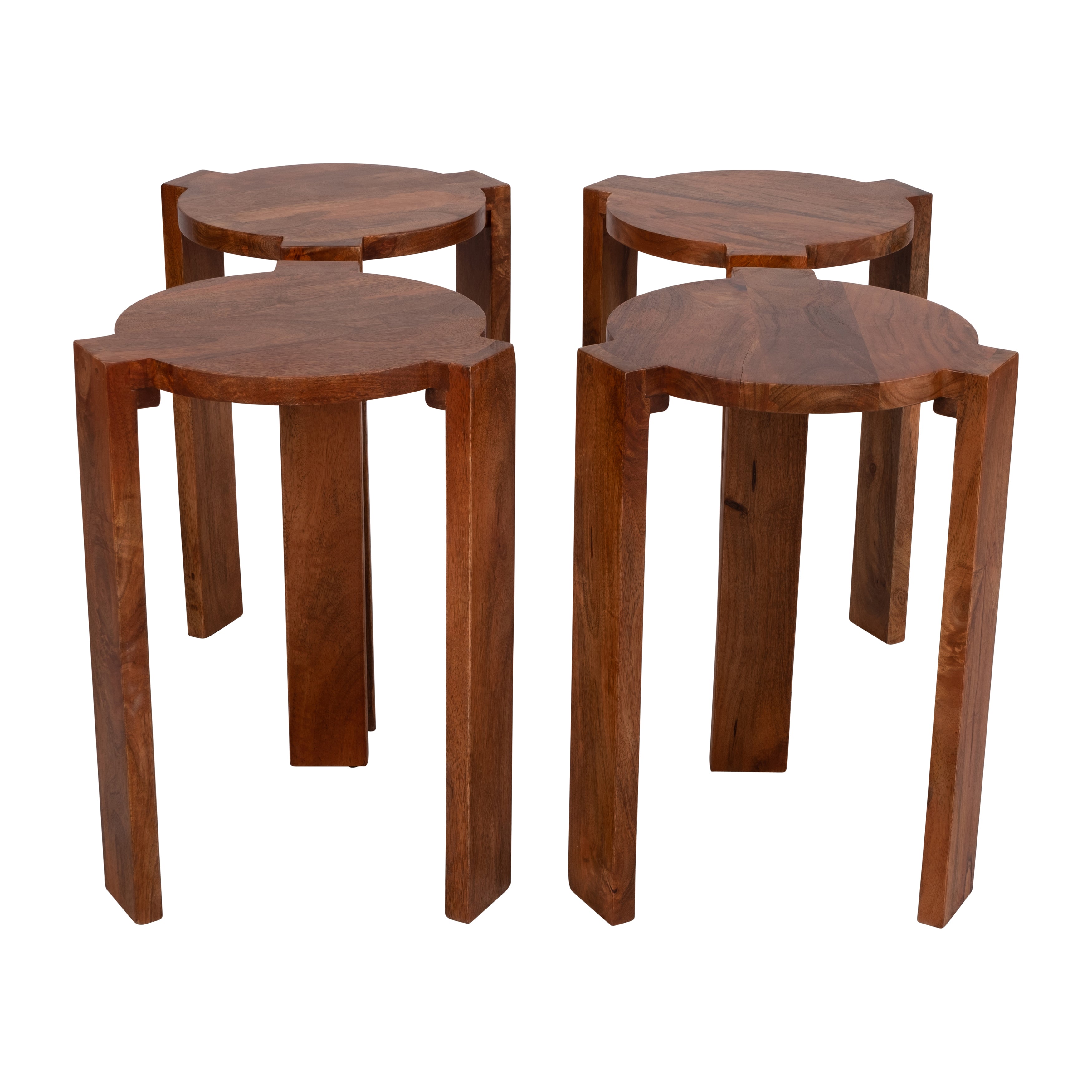 Wood, S/4 14x20 Accents Tables, Brown