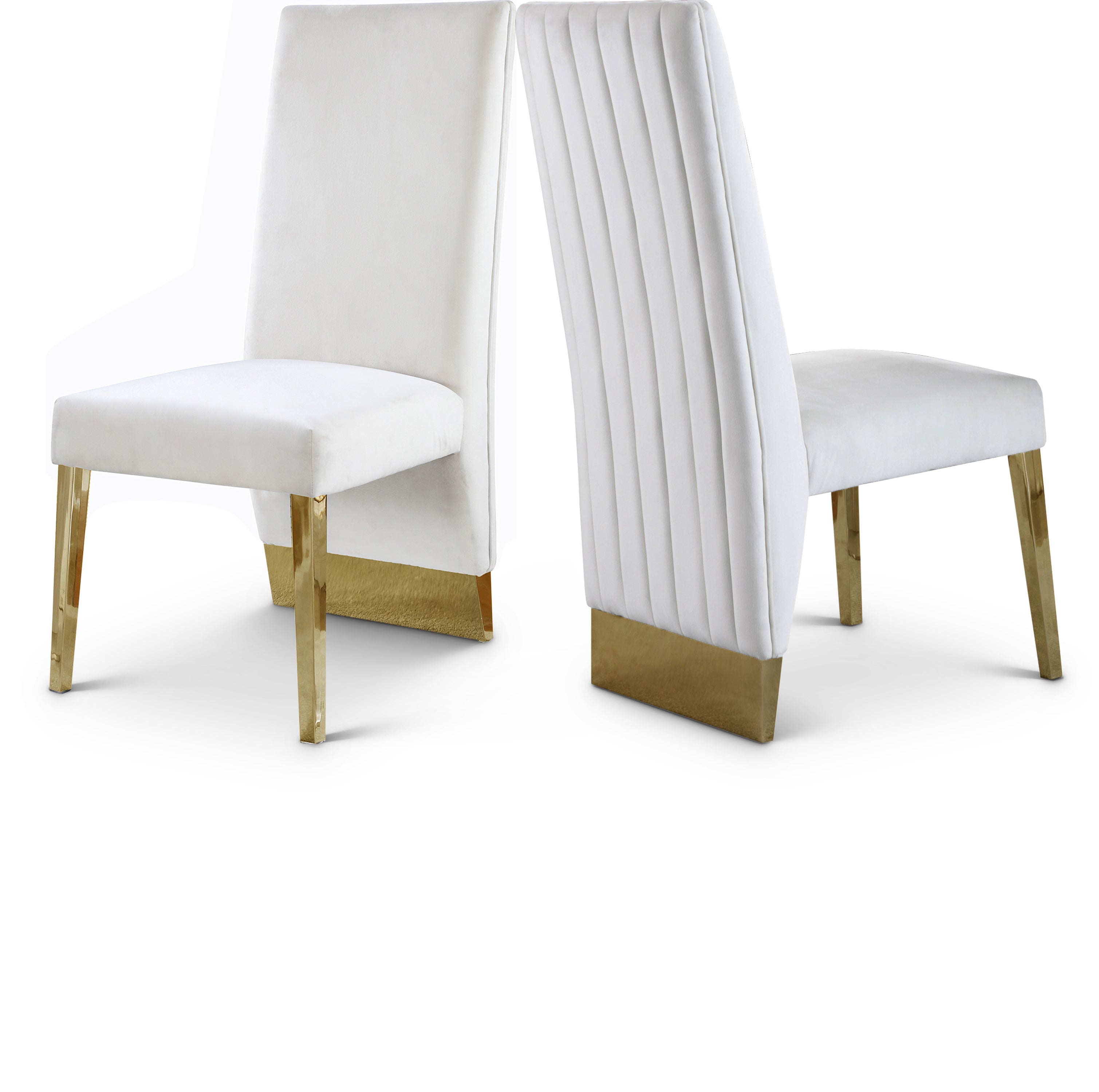 Porsha Cream Velvet Dining Chair