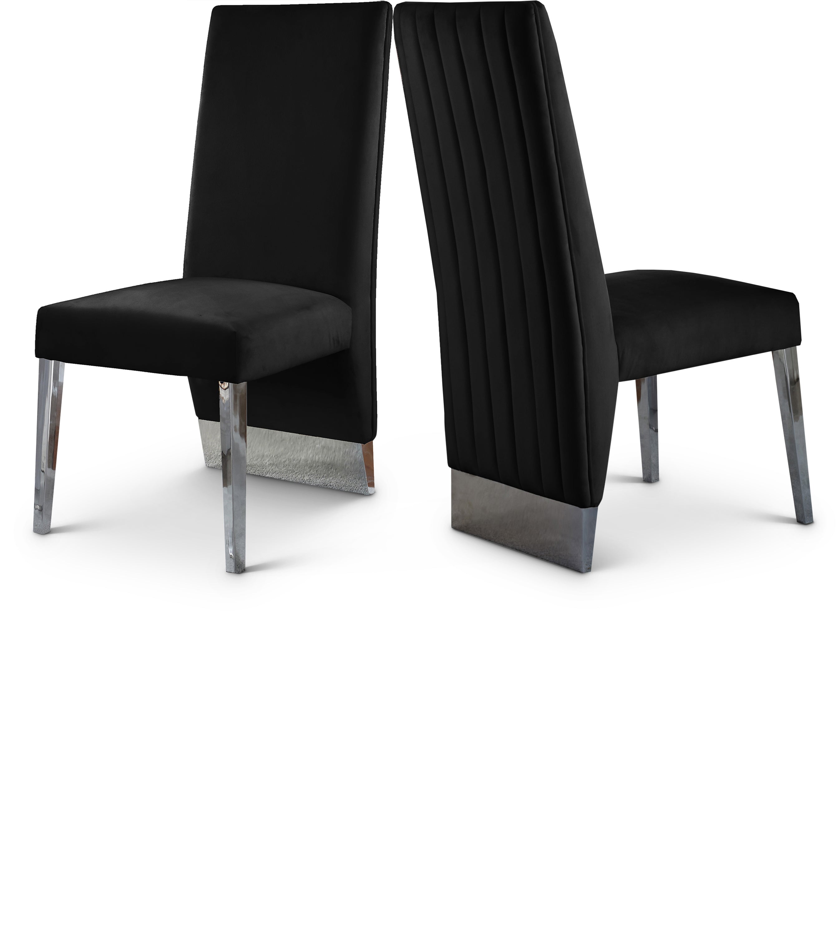 Porsha Black Velvet Dining Chair