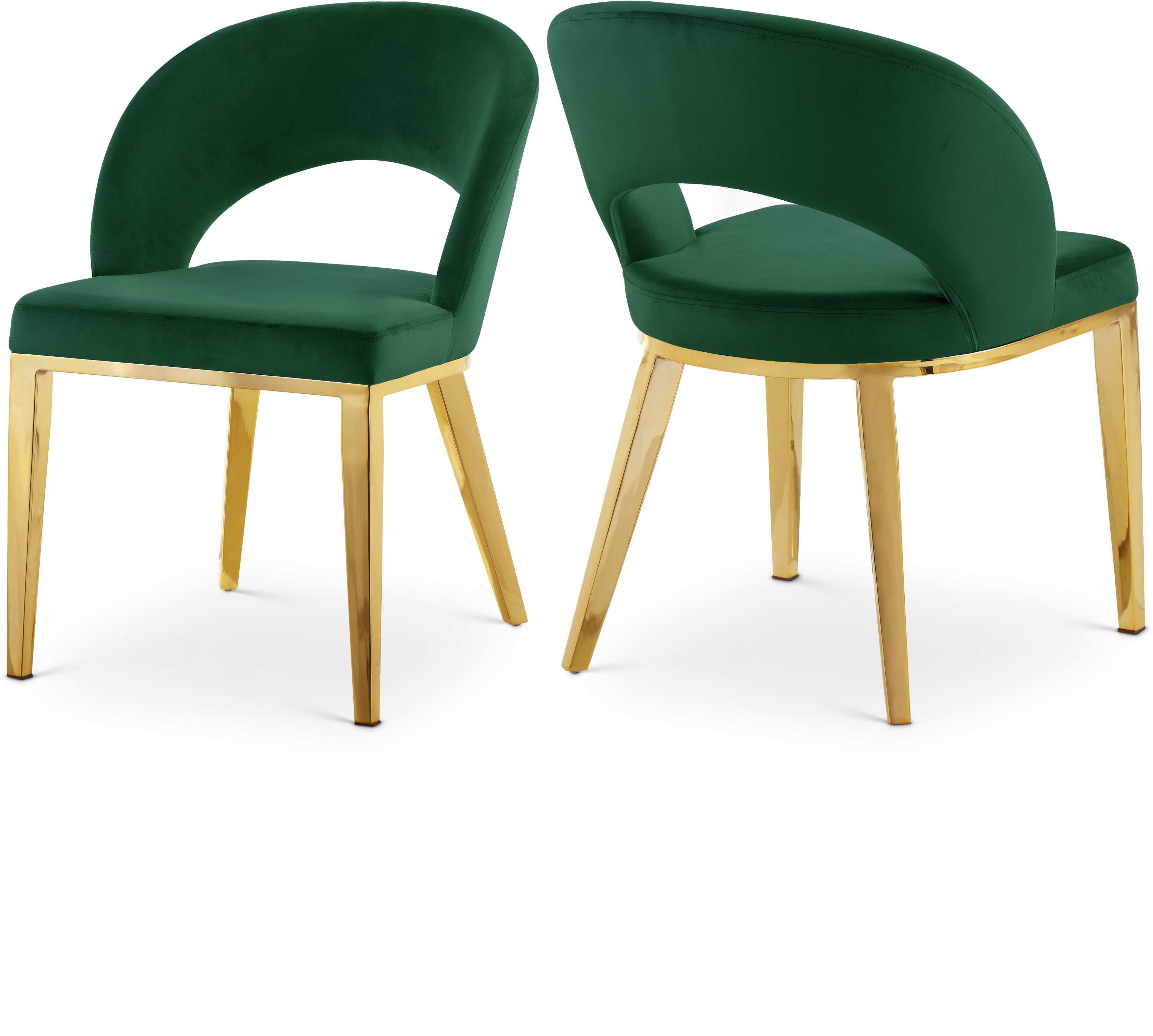 Roberto Green Velvet Dining Chair