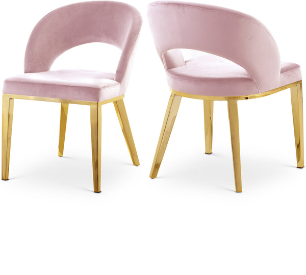 Roberto Pink Velvet Dining Chair