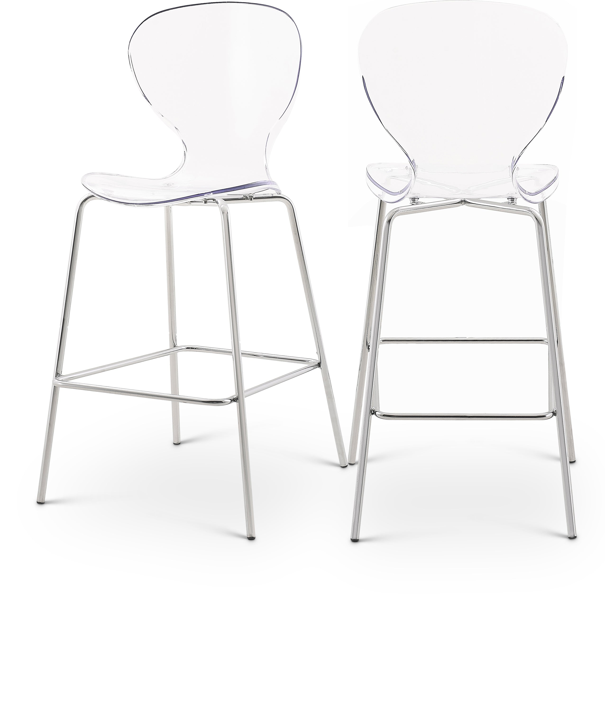 Clarion Chrome Metal Stool