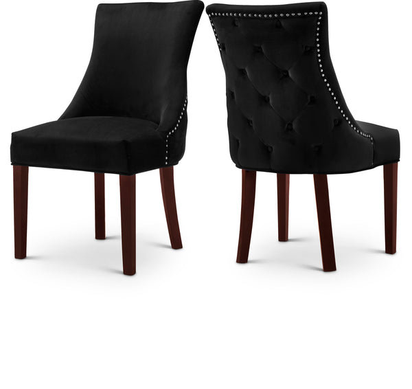 Hannah Black Velvet Dining Chair