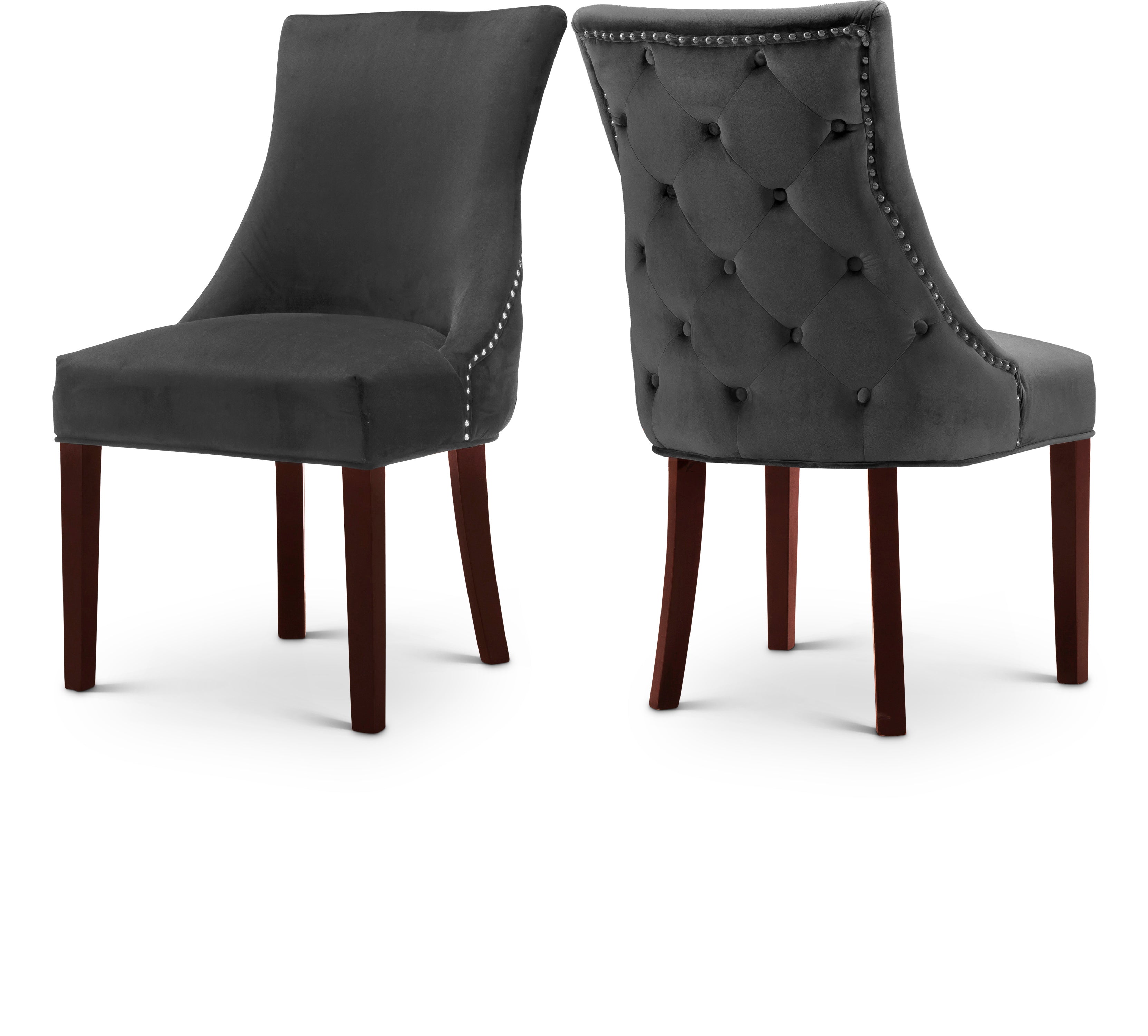 Hannah Grey Velvet Dining Chair