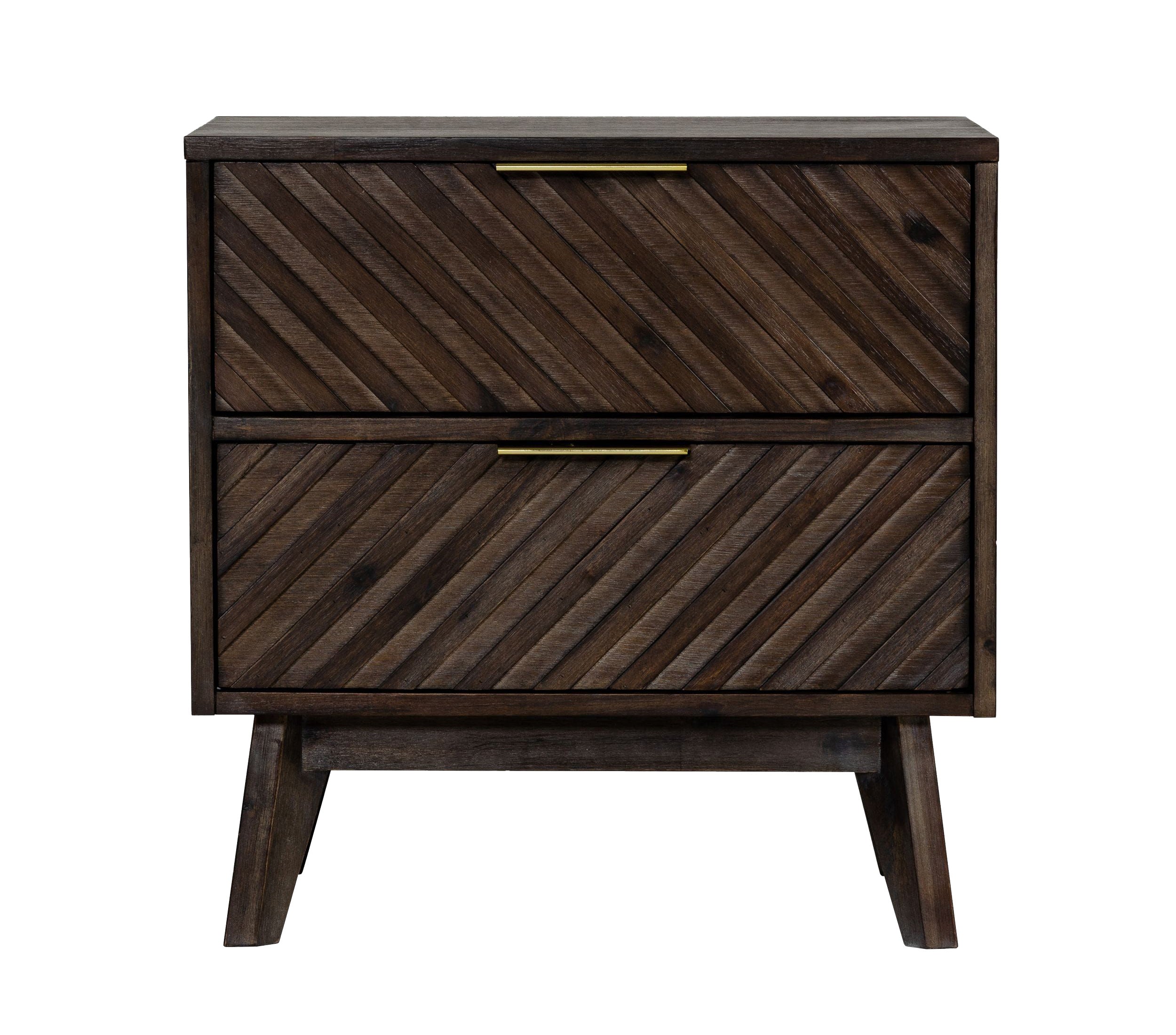 Modrest Daisy Mid-Century Dark Acacia Nightstand