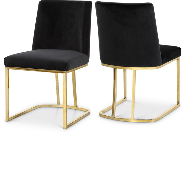 Heidi Black Velvet Dining Chair