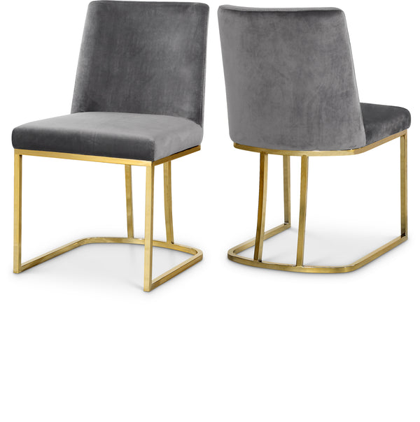 Heidi Grey Velvet Dining Chair