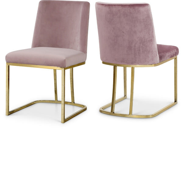 Heidi Pink Velvet Dining Chair