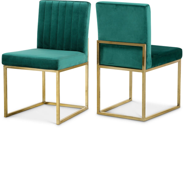 Giselle Green Velvet Dining Chair