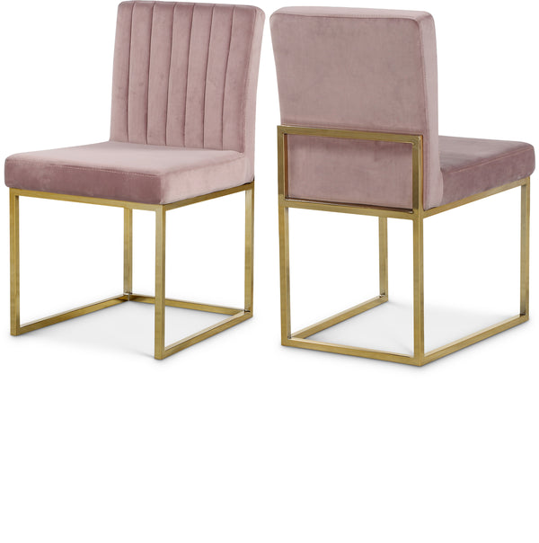 Giselle Pink Velvet Dining Chair