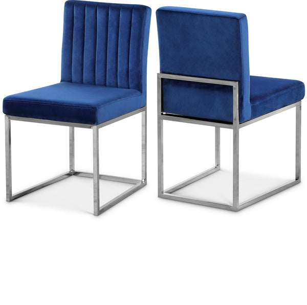 Giselle Navy Velvet Dining Chair