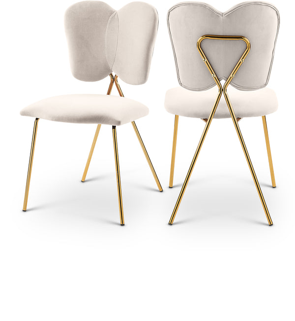 Angel Cream Velvet Dining Chair