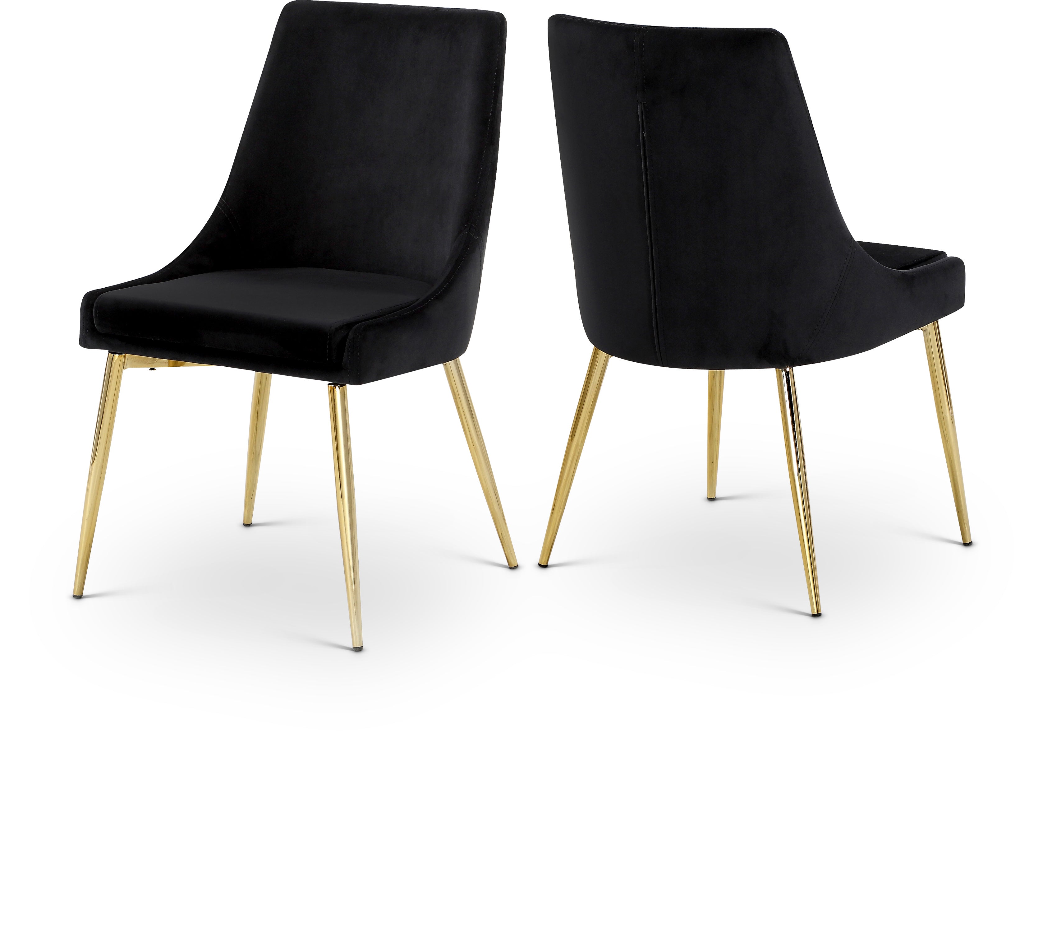 Karina Black Velvet Dining Chair