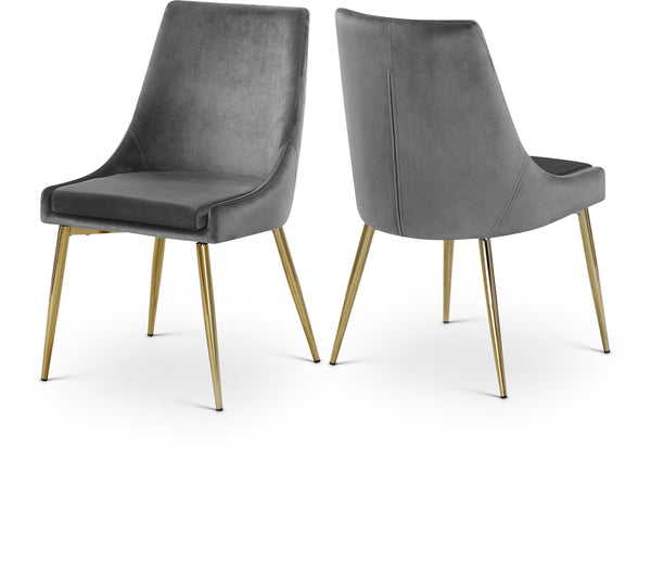 Karina Grey Velvet Dining Chair