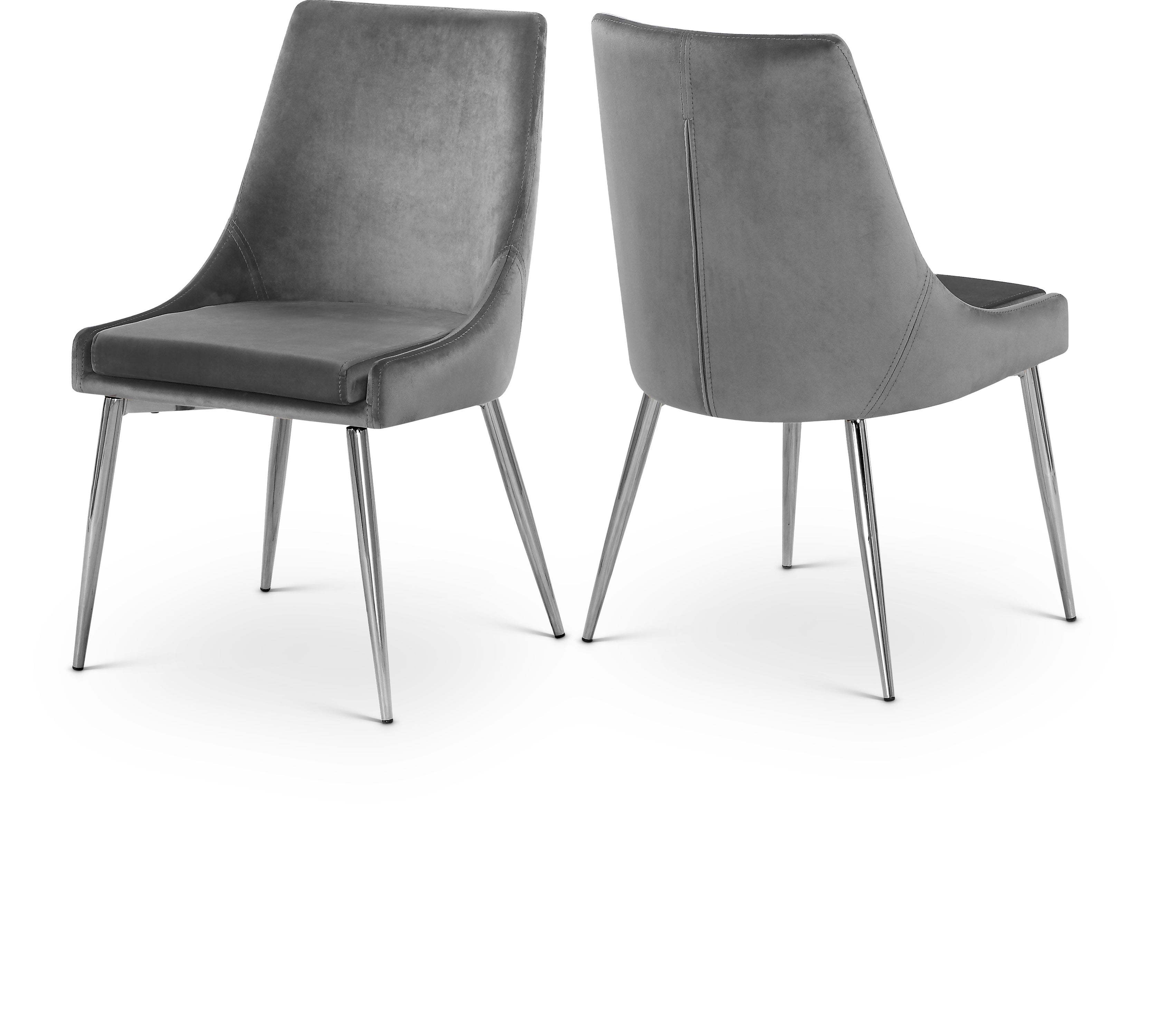 Karina Grey Velvet Dining Chair