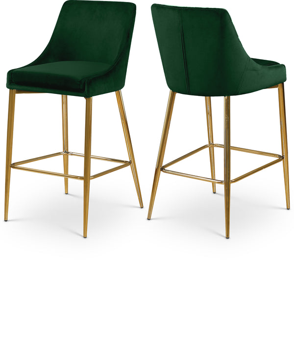 Karina Green Velvet Stool