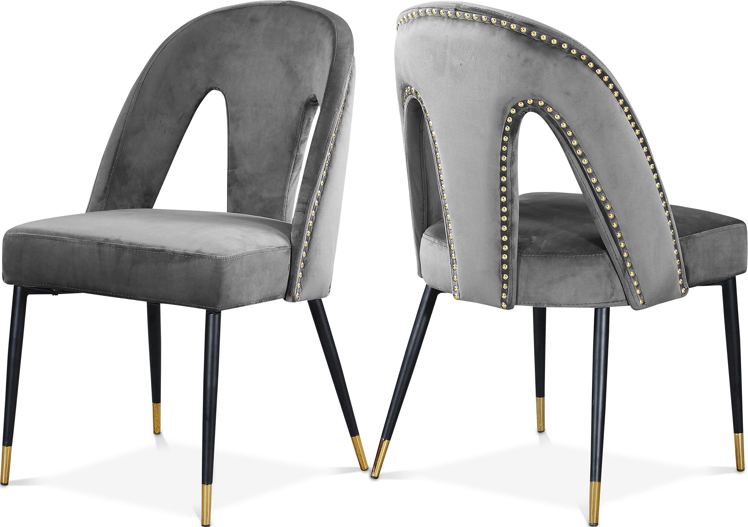 Akoya Grey Velvet Dining Chair