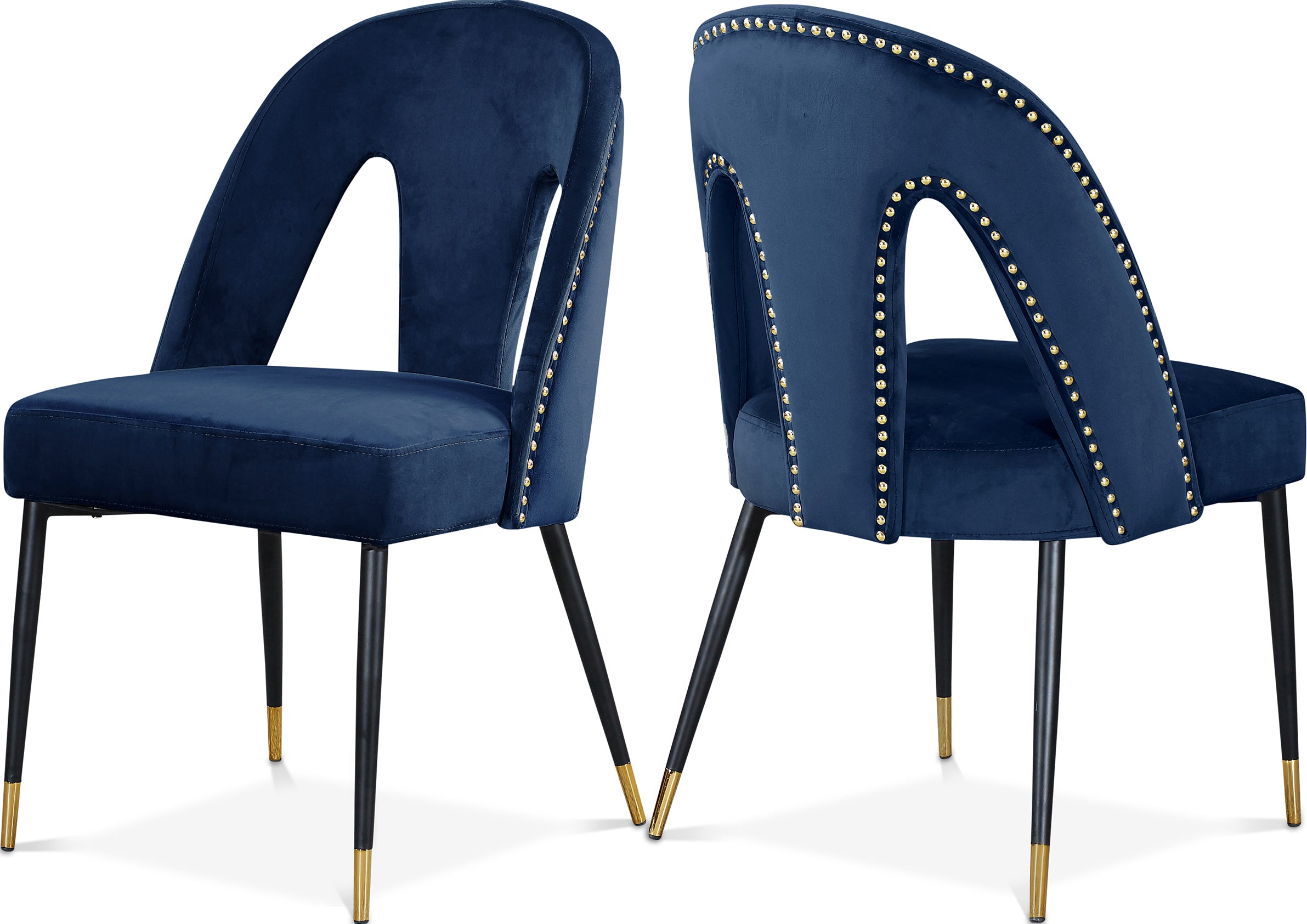 Akoya Navy Velvet Dining Chair