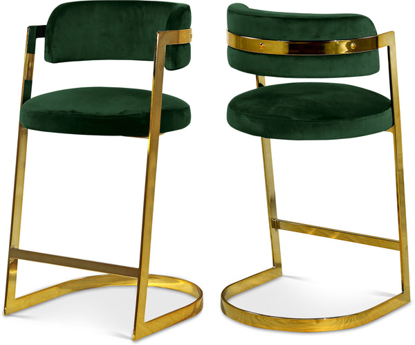 Stephanie Green Velvet Stool