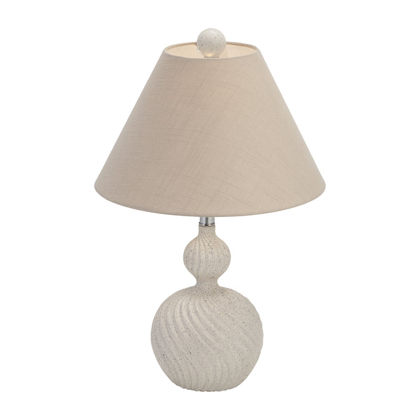 Resin 24" Twist Table Lamp,cream Speckle