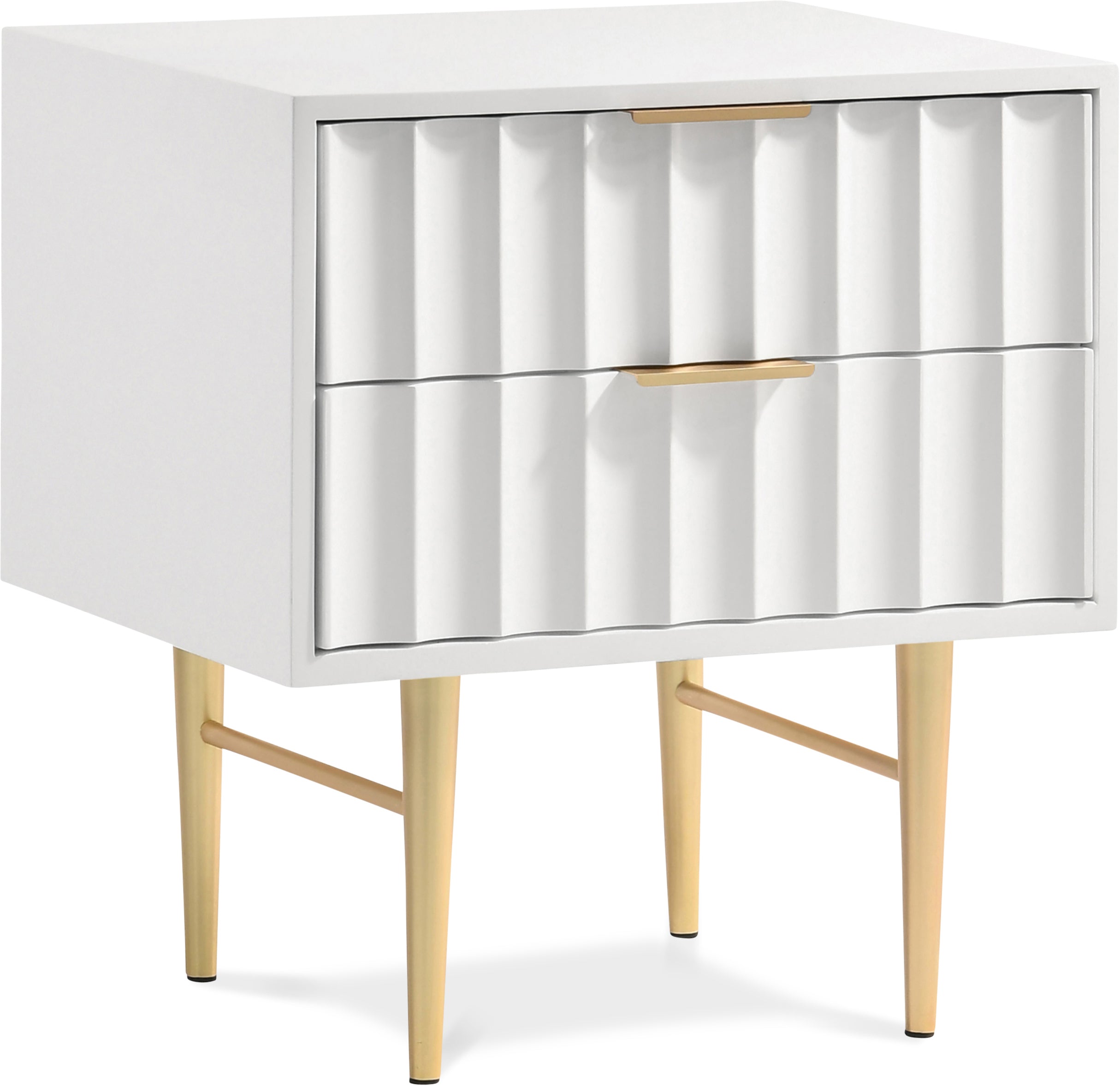 Modernist White Gloss Night Stand