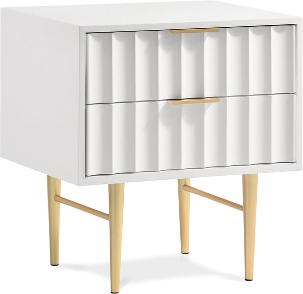 Modernist White Gloss Night Stand