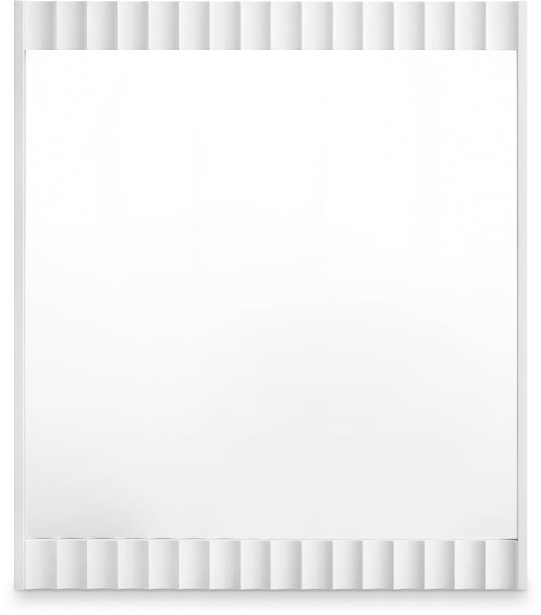 Modernist White Gloss Mirror