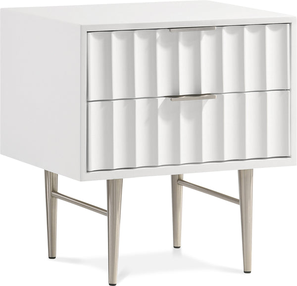 Modernist White Gloss Night Stand