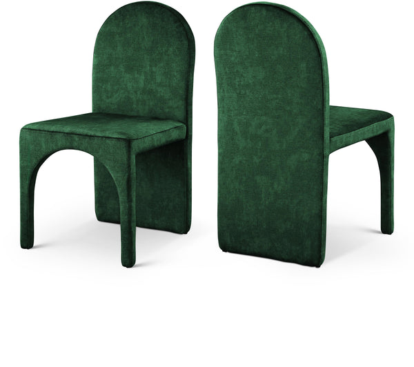 Summer Green Velvet Dining Side Chair