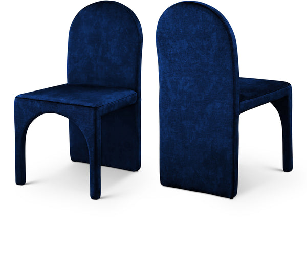 Summer Navy Velvet Dining Side Chair