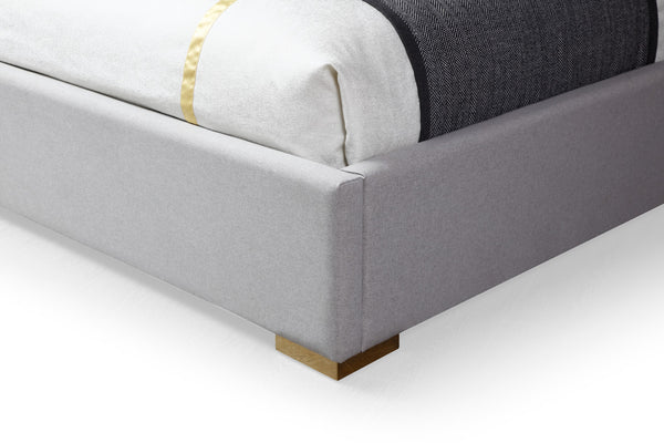 Modrest Athena - Modern Light Grey Linen + Gold Bed