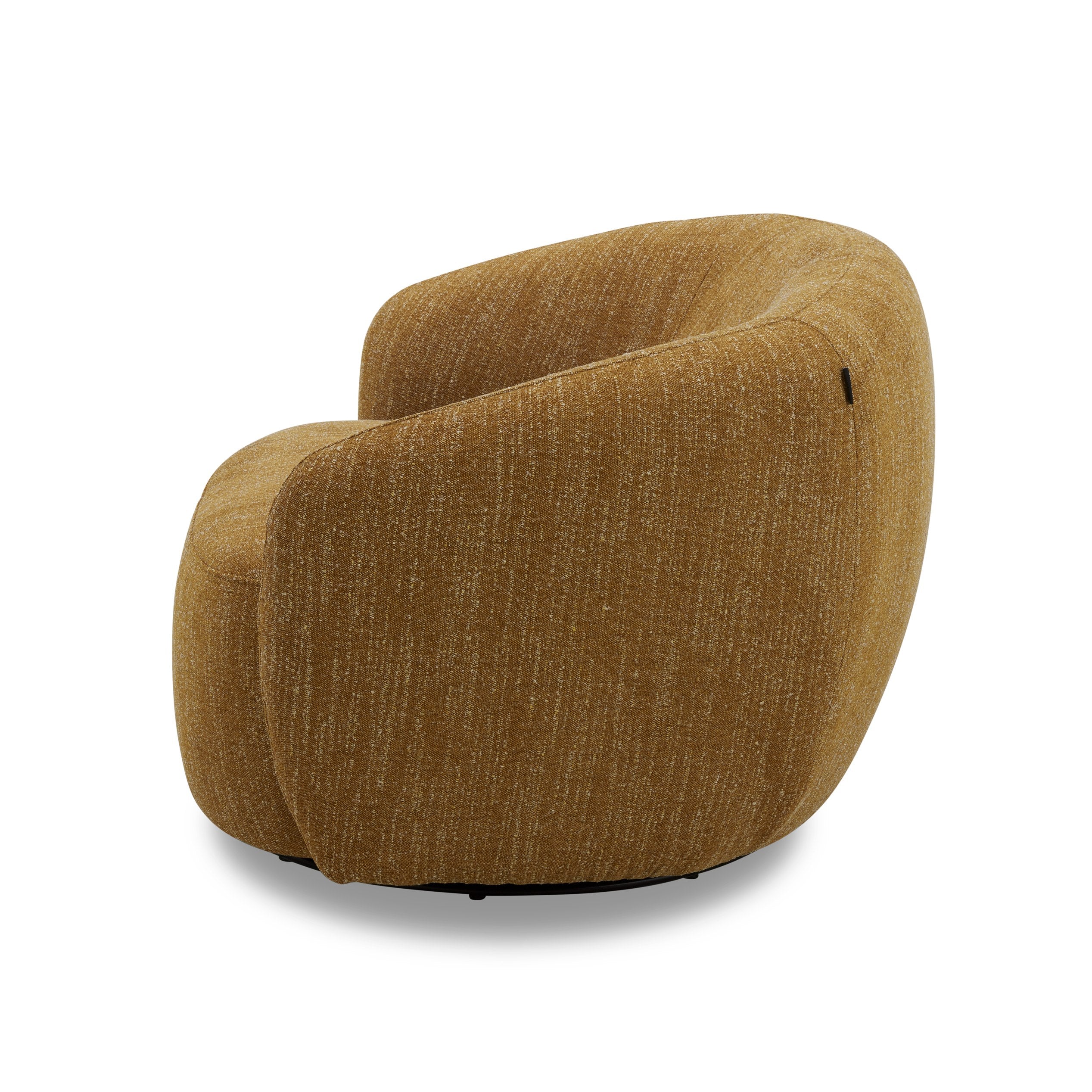 Divani Casa Norris - Modern Mustard Fabric Swivel Accent Chair