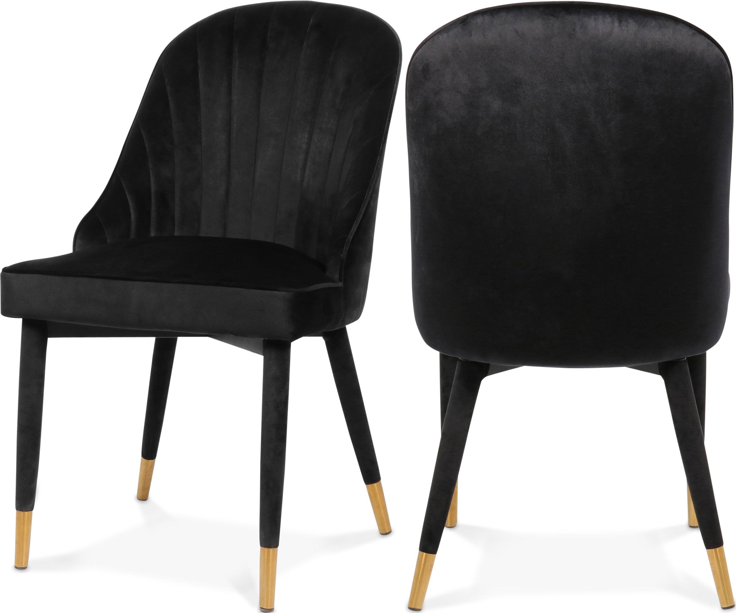 Belle Black Velvet Dining Chair