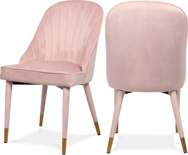 Belle Pink Velvet Dining Chair