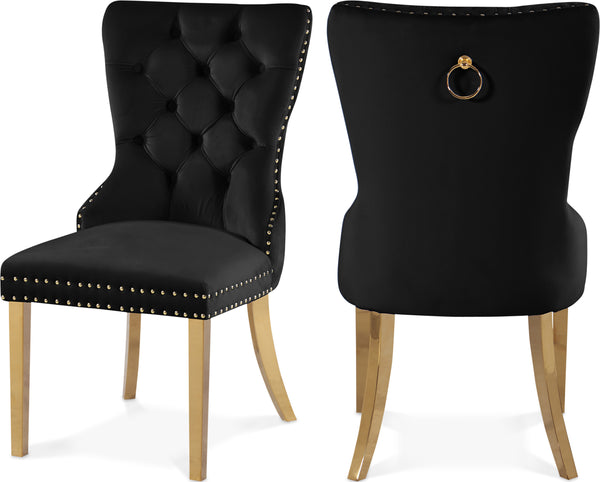 Carmen Black Velvet Dining Chairs