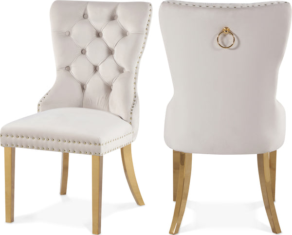 Carmen Cream Velvet Dining Chairs