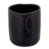 6" Face Vase, Black