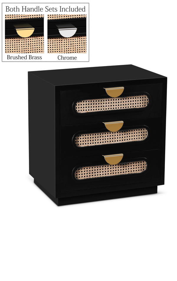 Cane Black Night Stand