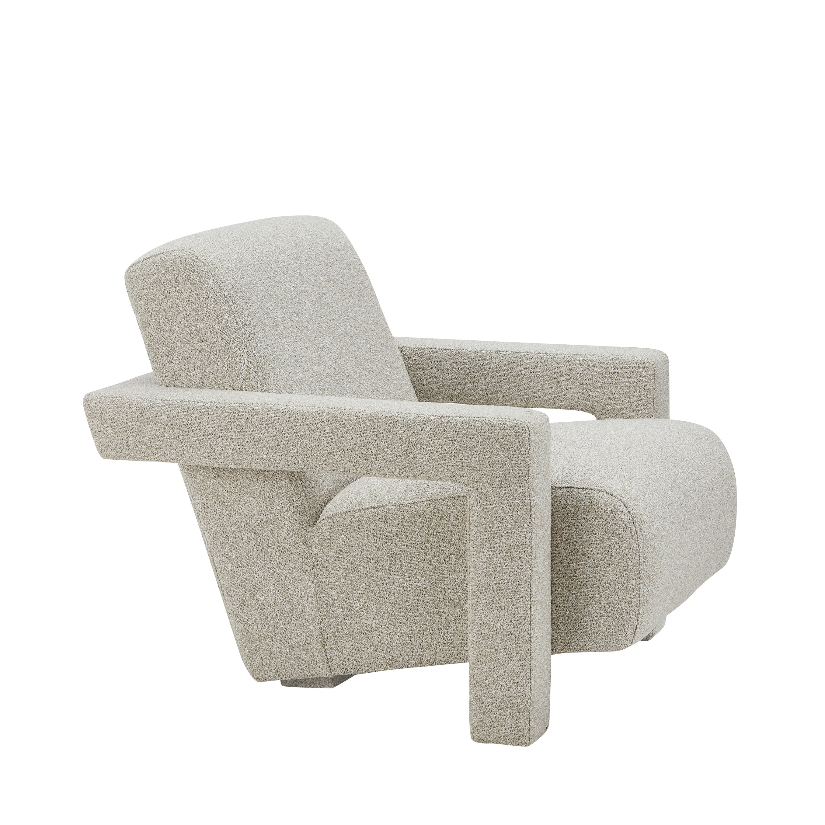 Modrest Wylie - Modern Beige Fabric Accent Chair