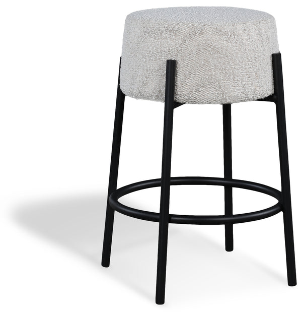 Avalon Cream Boucle Fabric Counter Stool