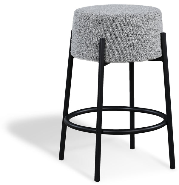 Avalon Grey Boucle Fabric Counter Stool