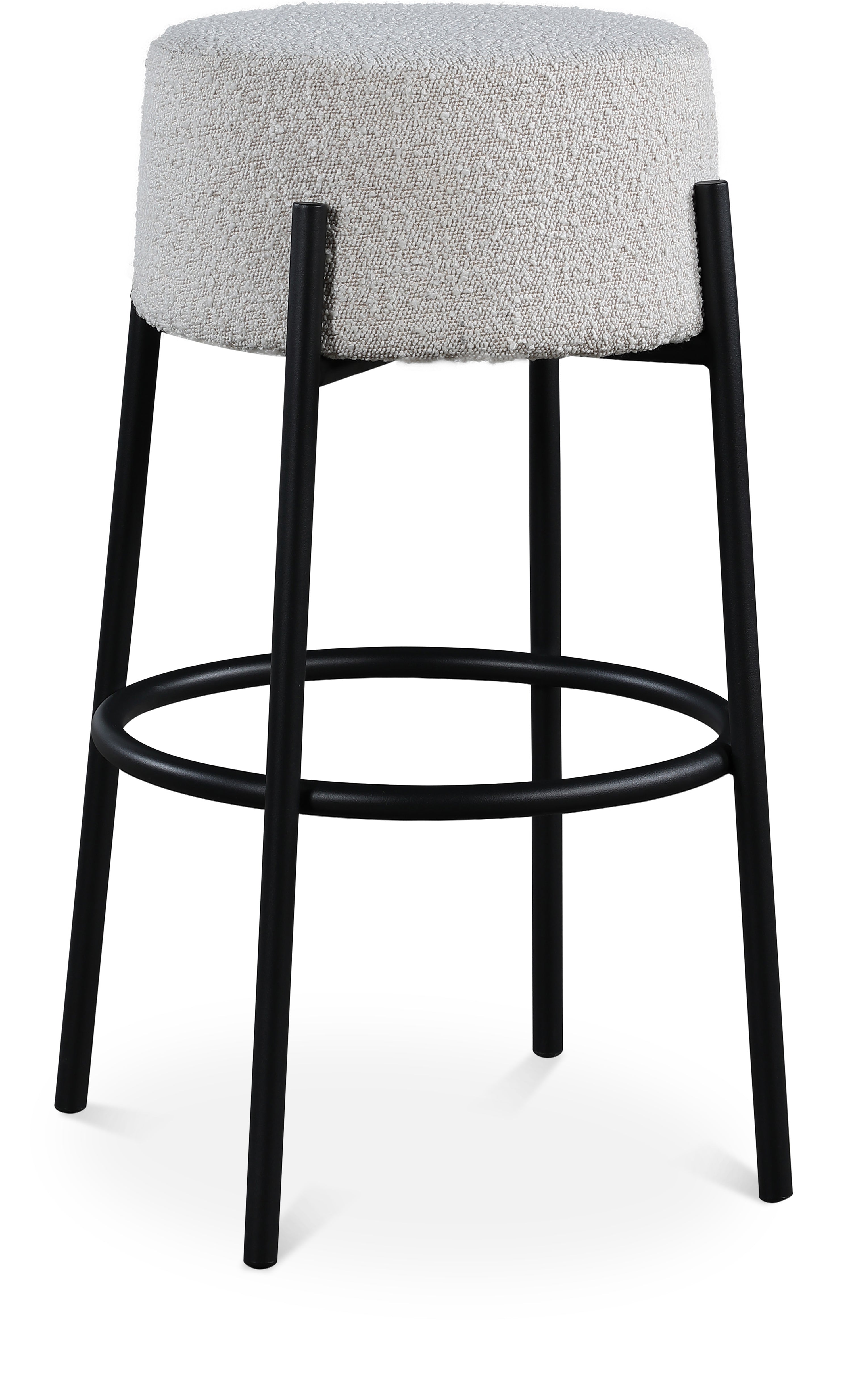 Avalon Cream Boucle Fabric Bar Stool