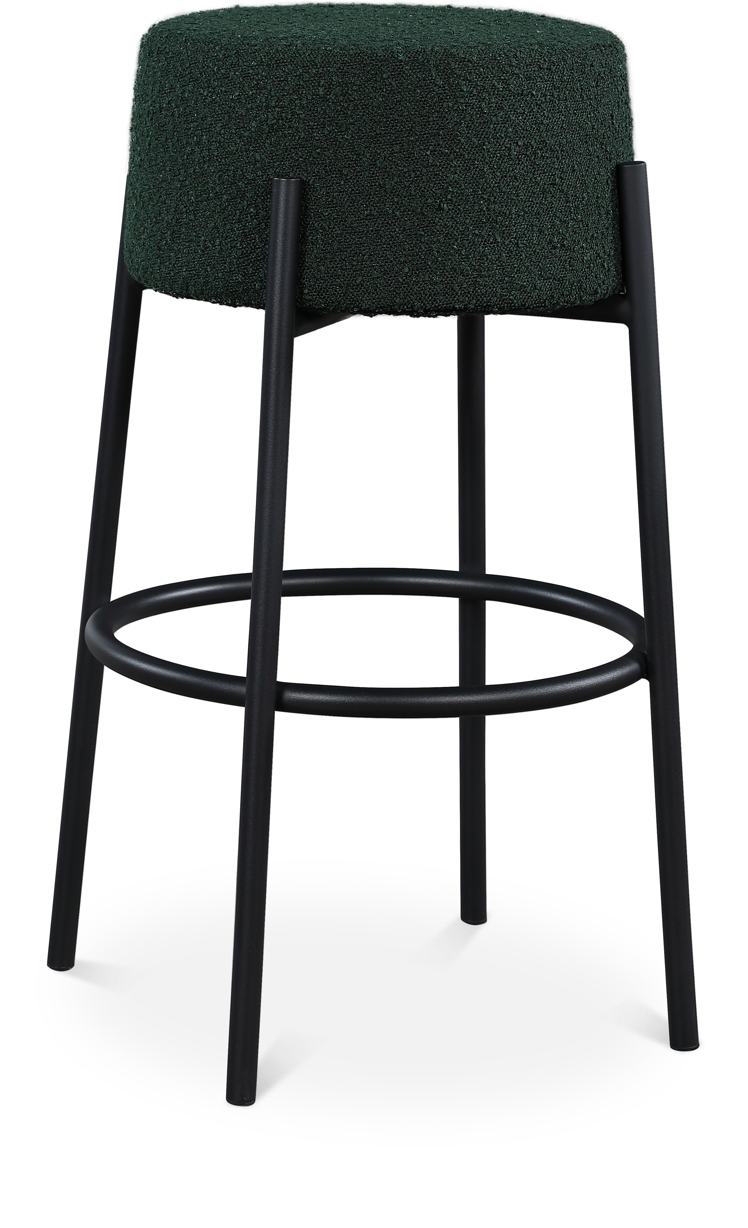 Avalon Green Boucle Fabric Bar Stool